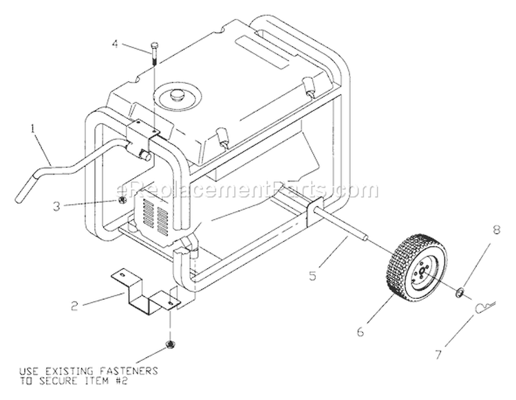 Page C Diagram and Parts List for 1313-1  Briggs and Stratton Generator